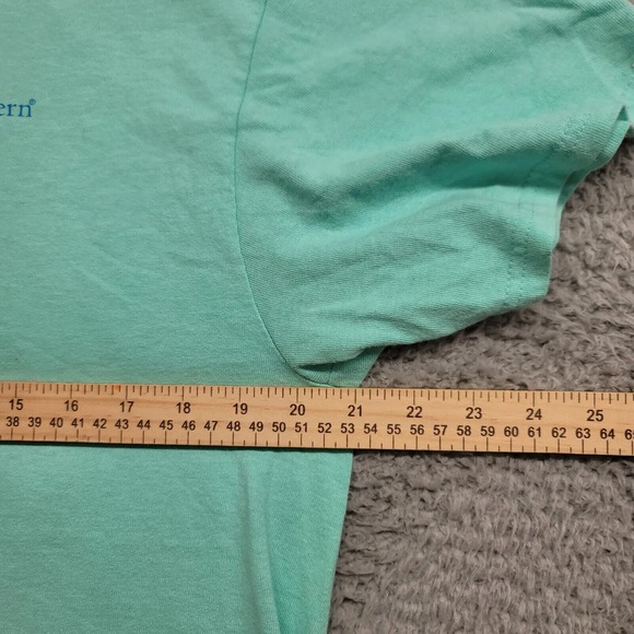 Simply Southern Shirt Mens Large Green Lake VIbes Fun Times Spellout Dog Graphic - Picture 10 of 11